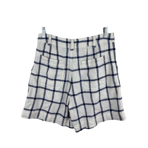 Madewell Linen-Cotton Pleated Shorts in Windowpane - Picture 5 of 6